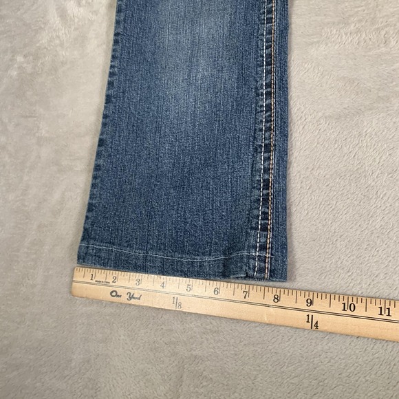 Jade Jeans Bootcut Womens Juniors 9/10 Medium Wash Stretch Embroidered Denim - Picture 8 of 14